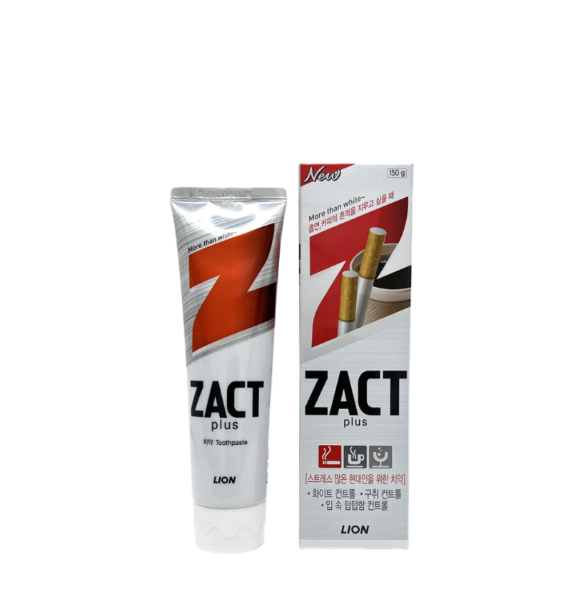 LION Зубная паста отбеливающая, осветляет и укрепляет эмаль / Zact Plus 150 гр.