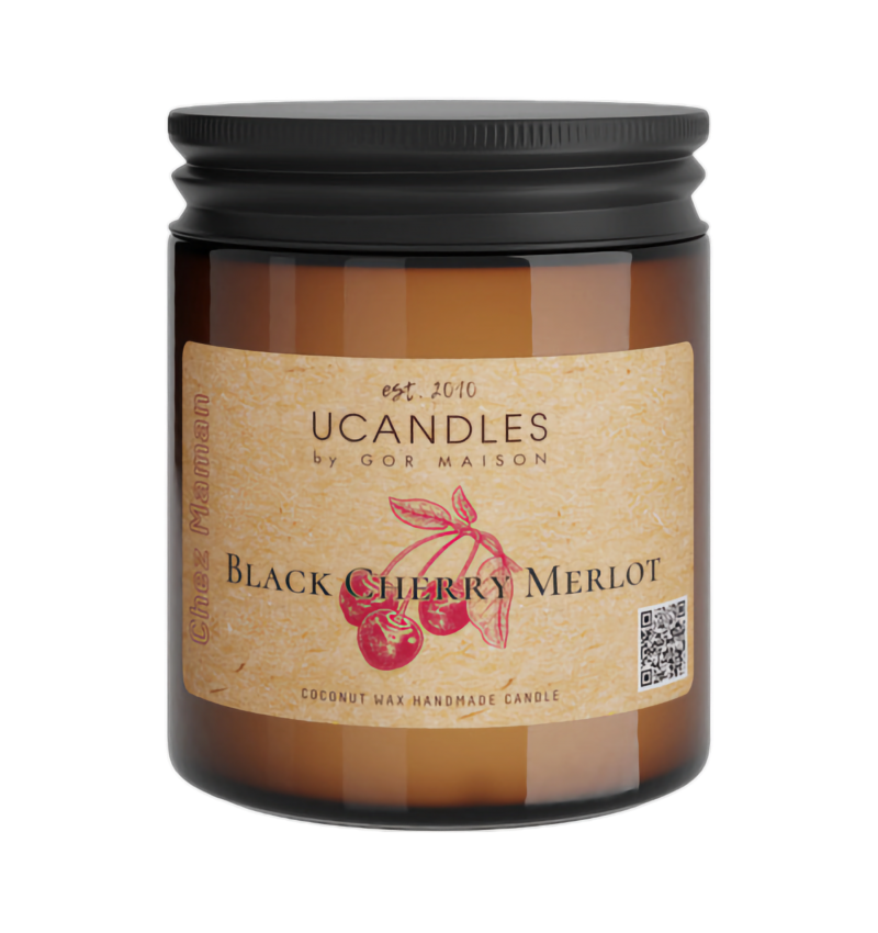 Ucandles Свеча ароматическая с эфирными маслами "Мерло из черной вишни" / Black Cherry Merlot, 190 мл.