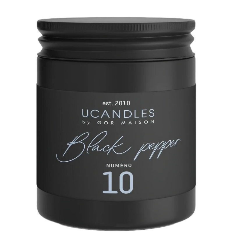 Ucandles Свеча ароматическая с эфирными маслами "Черный перец" / Black Pepper, 190 мл.