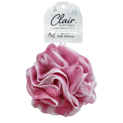 Yokozuna Мочалка для тела с ионами серебра Шар Розовый Clair AG+ Body Ball 1шт