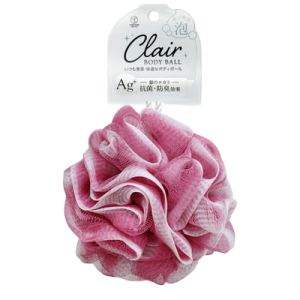Yokozuna Мочалка для тела с ионами серебра Шар Розовый Clair AG+ Body Ball 1шт
