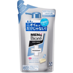 KAO Men's Biore Пенящееся мужское жидкое мыло для тела с противовоспалительным и дезодорирующим эффектом, с ароматом свежести (без ментола), 380 мл.