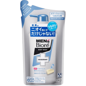KAO Men's Biore Пенящееся мужское жидкое мыло для тела с противовоспалительным и дезодорирующим эффектом, с ароматом свежести (без ментола), 380 мл.