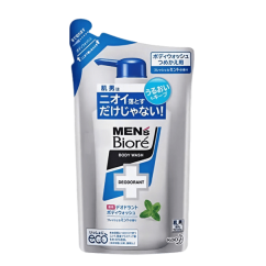 KAO Men's Biore Увлажняющее и дезодорирующее мужское жидкое мыло для тела с ароматом мяты, 380 мл. (м/у)