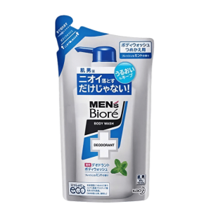 KAO Men's Biore Увлажняющее и дезодорирующее мужское жидкое мыло для тела с ароматом мяты, 380 мл. (м/у)
