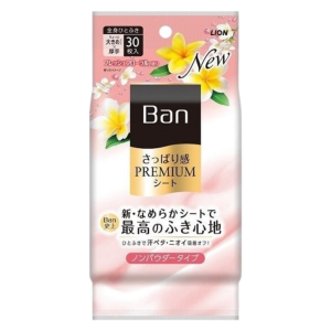Lion Дезодорант в форме салфеток "Ban Premium"(без пудры,аромат "Волшебные цветы") 30шт.