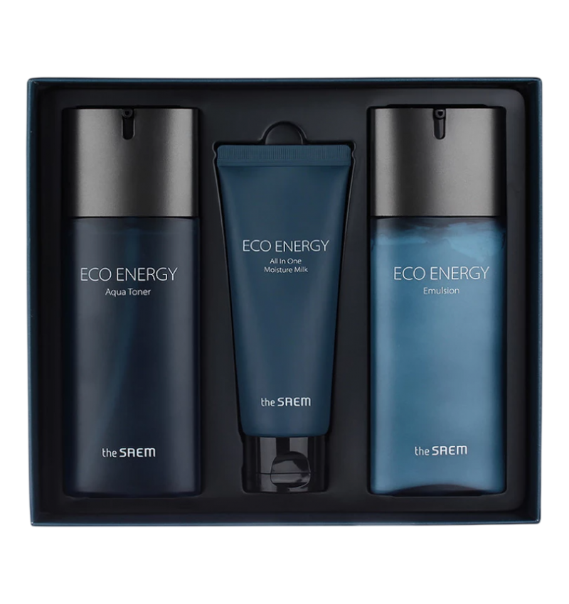 The Saem Набор для мужчин (тонер Aqua Toner 130мл + эмульсия Emulsion 130мл + молочко All In One Moisture Milk 70мл) Eco Energy Skin Care 2