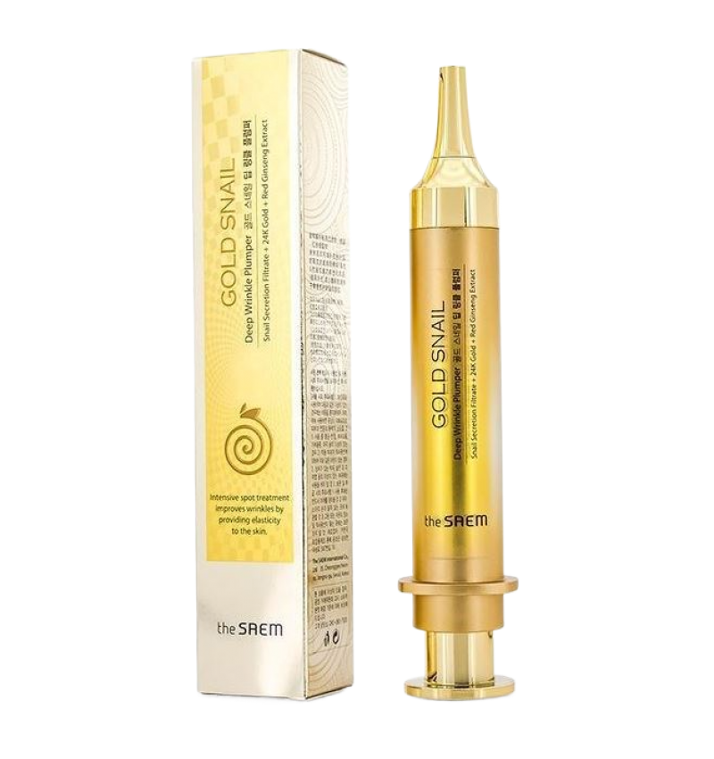 The Saem Средство для заполнения морщин с экстрактом улитки Gold Snail Deep Wrinkle Plumper 2X Power 10мл