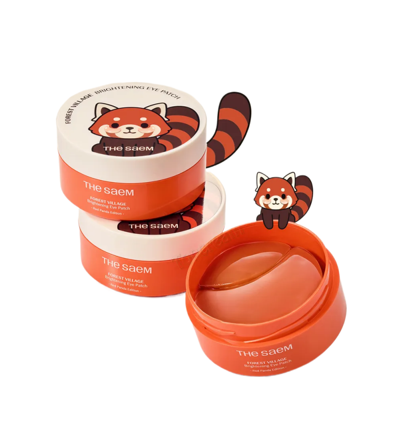 The Saem Патчи для глаз и и других проблемных зон  Forest Village Brightening Eye Patch Red Panda Edition 60шт