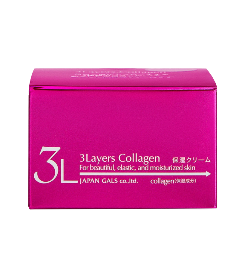Japan Gals Крем для лица с тремя видами коллагена / 3 Layers Collagen, 60 гр.