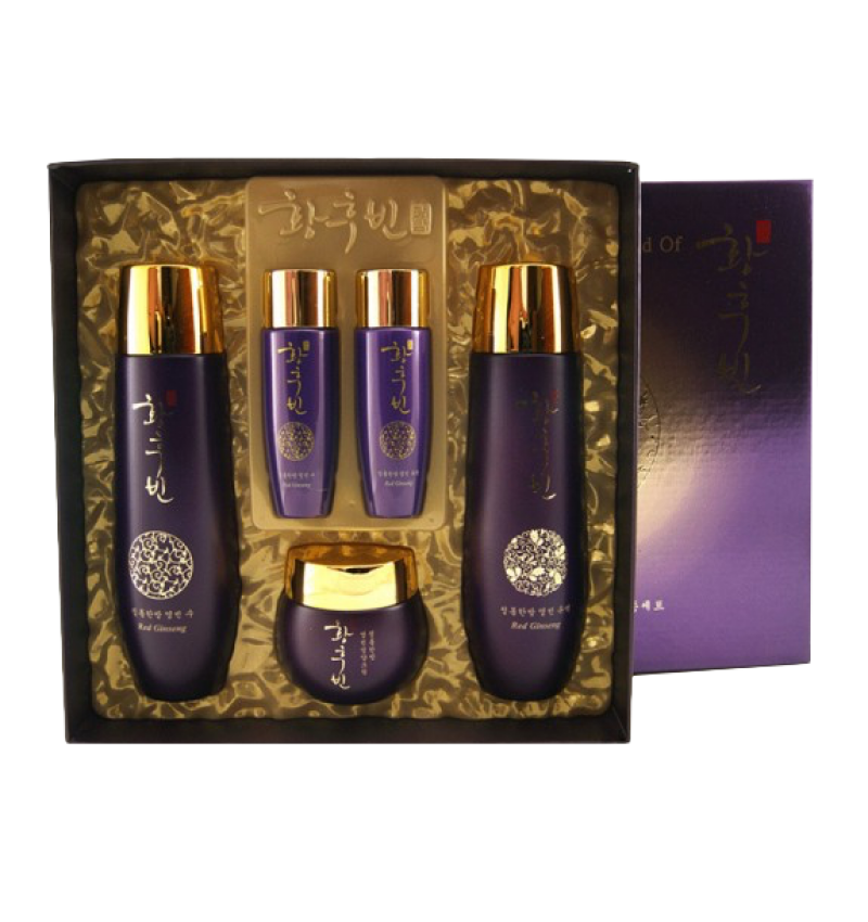Bergamo Антивозрастной набор с экстрактом красного женьшеня / Hwang Hoo Bin Red Ginseng Skin Care, 3 Set