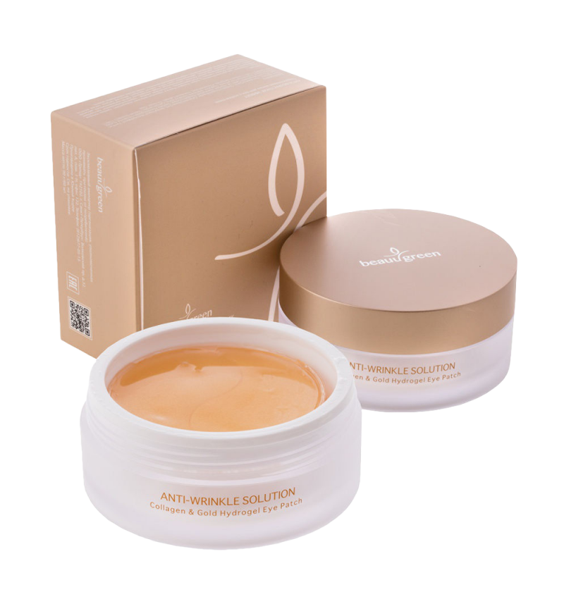 BeauuGreen Омолаживающие гидрогелевые патчи с золотом и коллагеном / Collagen Gold Hydrogel Eye Patch, 60 шт.