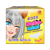 Maneki Гигиенические женские прокладки "Мини", 18 см. / Neko-mimi, 9 шт.