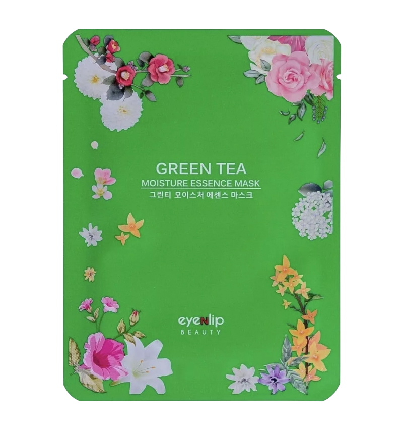 Eyenlip Тканевая маска для лица с экстрактом зеленого чая / Green Tea Moisture Essence Mask, 1 шт.