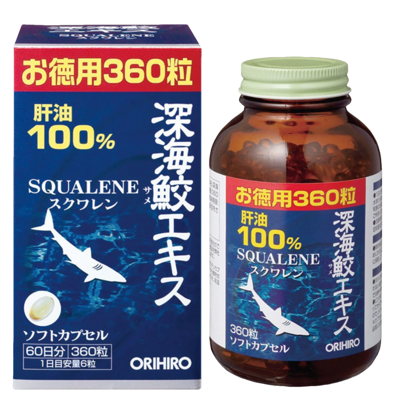 Orihiro Сквален - Масло печени глубоководной акулы / Squalene, 360+30 шт.
