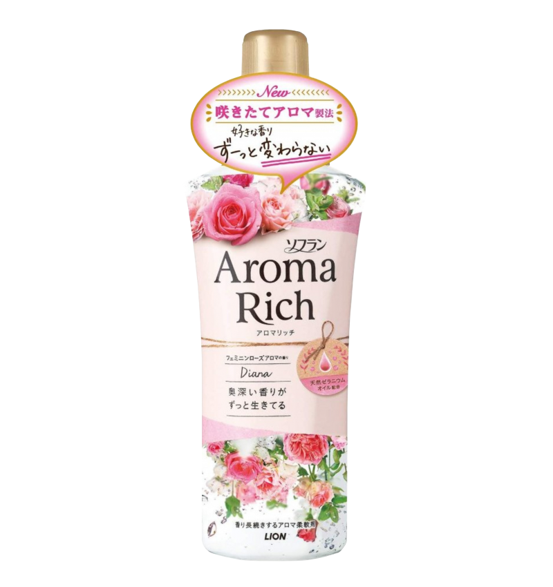 Lion Кондиционер для белья с натуральными ароматическими маслами / Soflan Aroma Rich Diana, 520 мл.