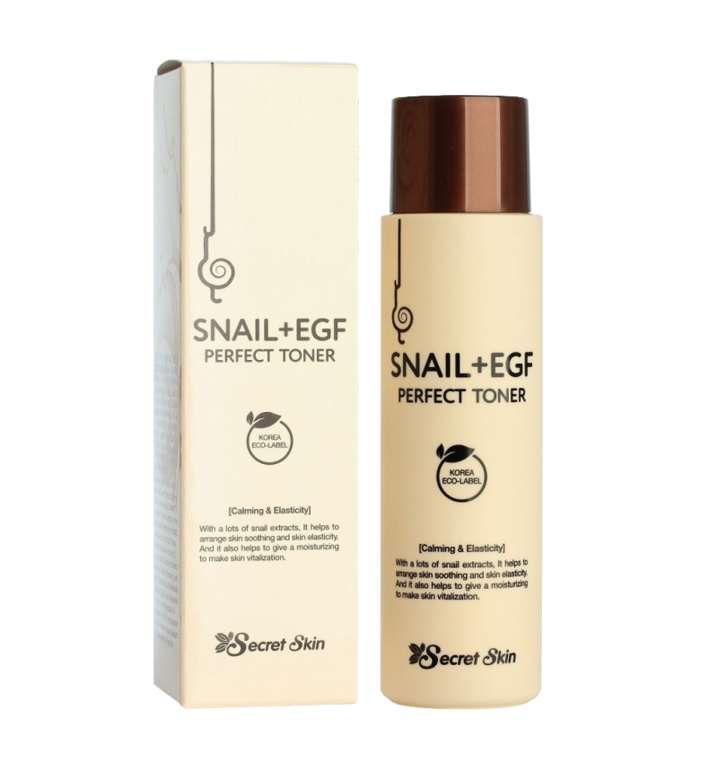 Secret Skin Антивозрастной тонер для лица с экстрактом улитки / Snail+EGF Perfect Toner, 150 мл.