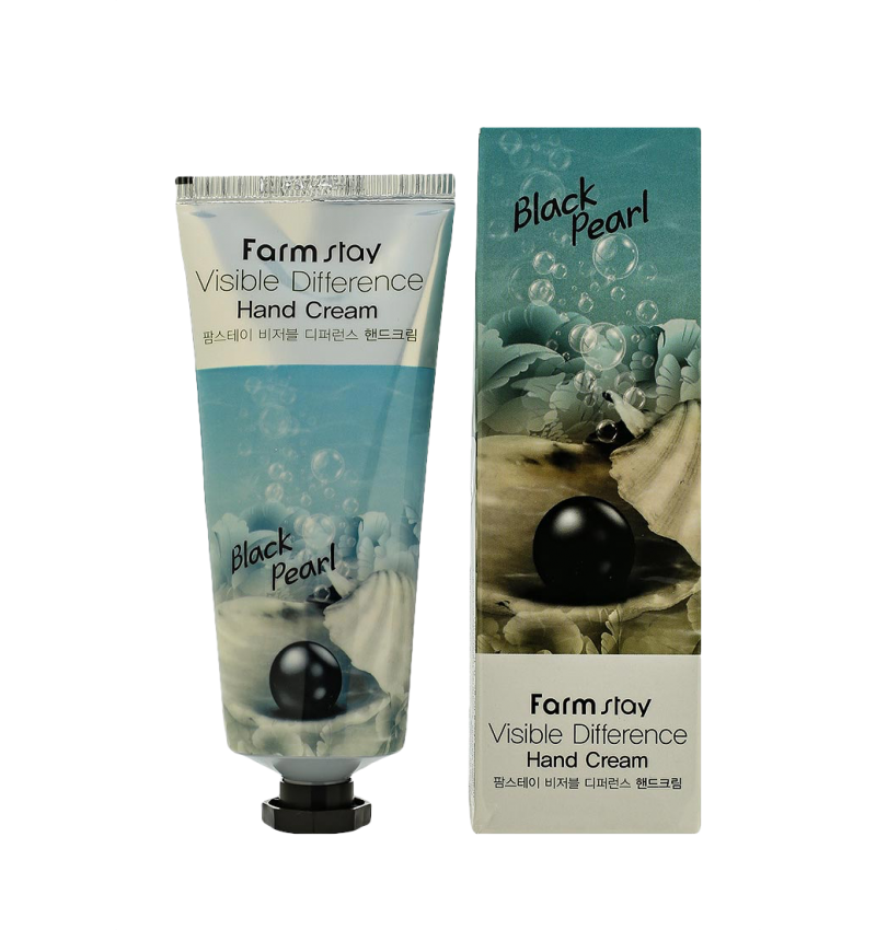 FarmStay Крем для рук с черным жемчугом / Visible Difference Black Pearl Hand Cream, 100 мл.