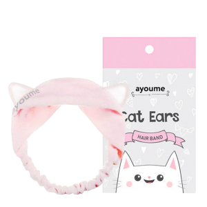 Повязка для волос "Розовая" / Hair Band Cat Ears
