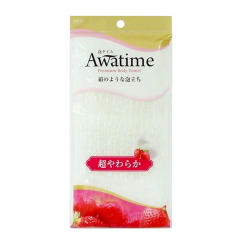 Мочалка для тела белая "Супермягкая" / Awatime Premium, 22х100 см.