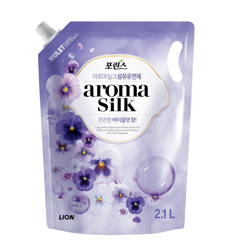 Cj Lion Кондиционер для белья с фиалкой / Aroma Silk Violet (мягкая упаковка), 2,1 л.