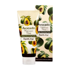 FarmStay Пенка для умывания с экстрактом авокадо / Avocado Premium Pore Deep Cleansing Foam, 180 мл.
