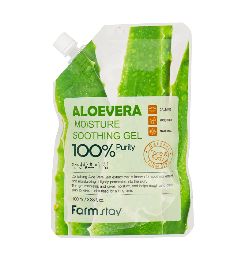 Farmstay Многофункциональный смягчающий гель с экстрактом алоэ / Aloe Vera Moisture Soothing Gel, 100 мл.