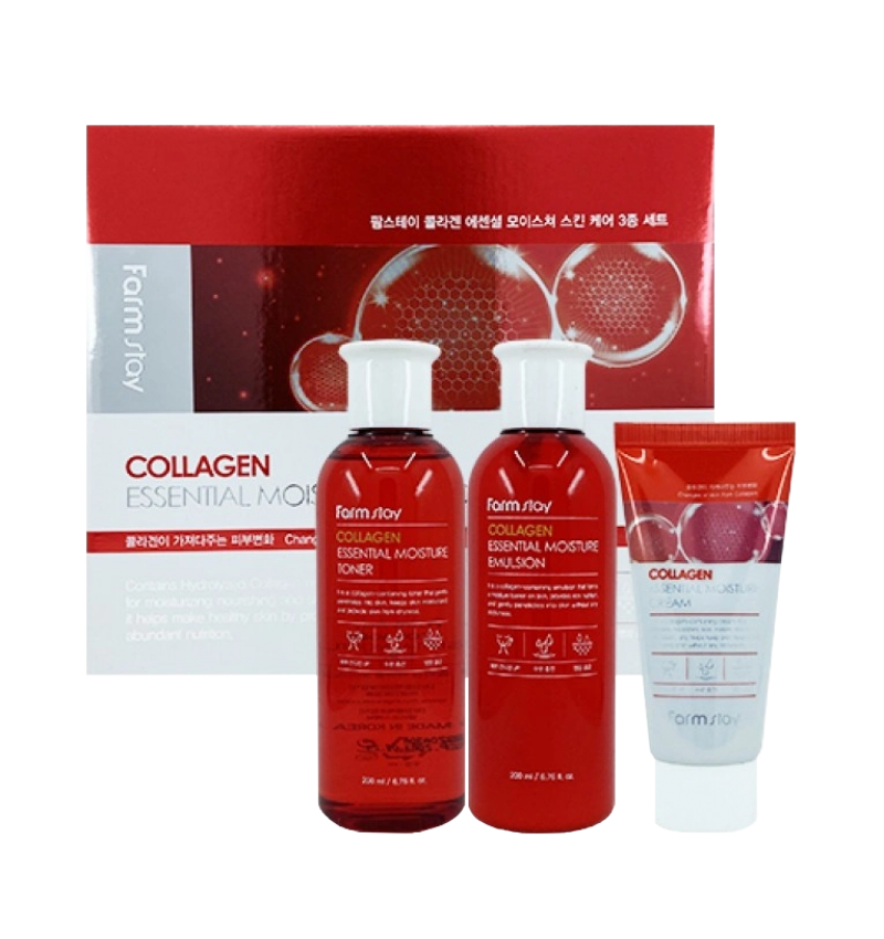 FarmStay Набор средств для лица с коллагеном / Collagen Essential Moisture Skin Care, 3 Set