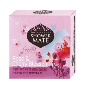 Мыло косметическое "Роза и вишневый цвет" / Shower Mate Lovely Rose & Cherry Blossom