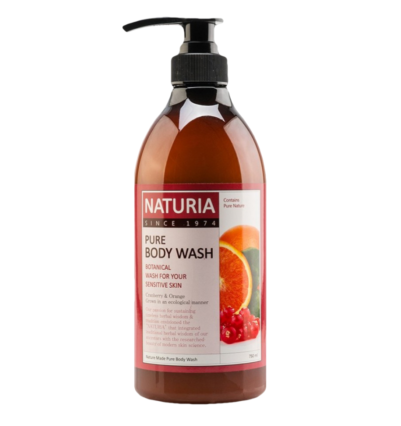 Evas Гель для душа с ароматом клюквы и апельсина / Naturia Cranberry & Orange, 750 мл.