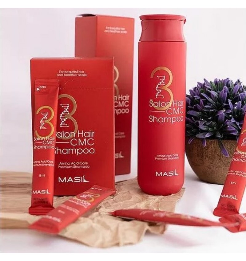 Masil Восстанавливающий профессиональный шампунь с керамидами 3 Salon Hair CMC Shampoo 300 мл.