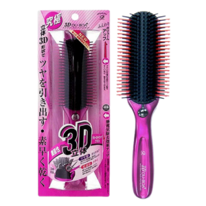 Ikemoto Антистатическая расческа-щетка для укладки волос, Du-Boa 3D Blow Styling Brush, 1 шт.