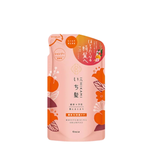 KRACIE Ichikami Double Moisturizing Care Shampoo Шампунь для увлажнения поврежденных волос 330гр мягкая упаковка