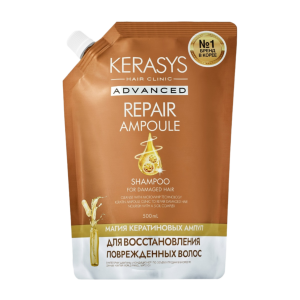 Aekyung Kerasys Шампунь ампульный для поврежденных волос с кератином интенсивное восстановление / Advanced Repair Ampoule, запаска, 500 мл