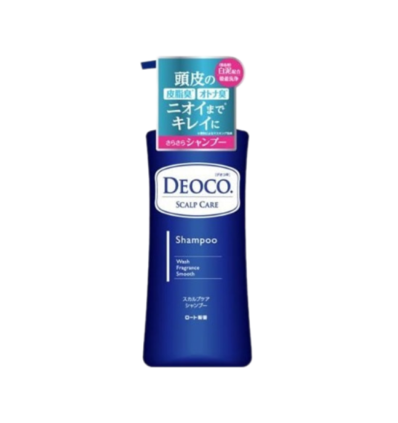 ROHTO Deoco Scalp Care Shampoo Шампунь для ухода за волосами и кожей головы против старческого запаха с лактоном 350мл