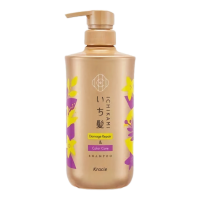 Kracie Ichikami Шампунь для ухода за цветом волос, лимон и вишня / Damage Repair & Color Care, 450 мл.