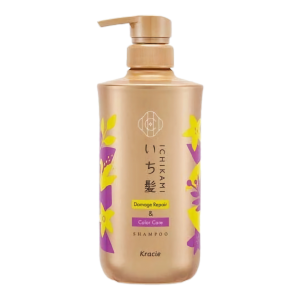 Kracie Ichikami Шампунь для ухода за цветом волос, лимон и вишня / Damage Repair & Color Care, 450 мл.