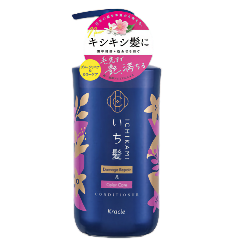 Kracie Ichikami Кондиционер для ухода за цветом волос лимон и вишня / Damage Repair & Color Care, 450 мл.