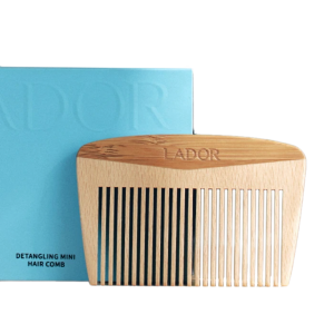 Lador Деревянная расческа гребень для волос Detangling Mini Hair Comb, 10 х 6,5 см