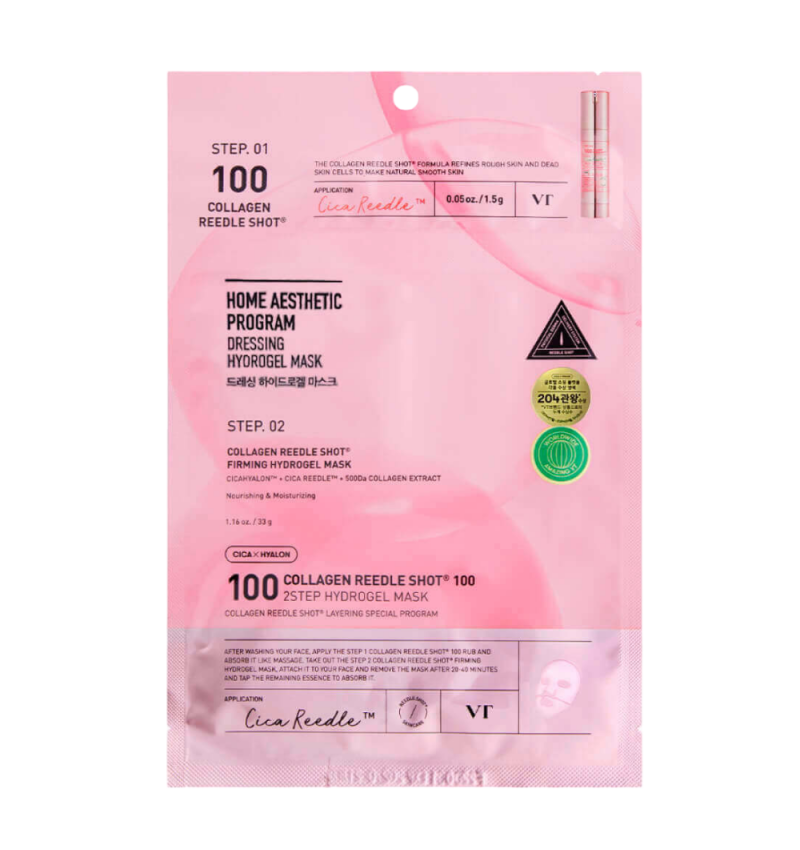 VT Cosmetics Двухфазная гидрогелевая маска с коллагеном Collagen Reedle Shot 100 2Step Hydrogel Mask 1шт