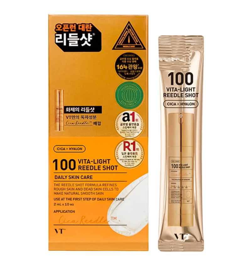 VT Cosmetics Бустер-сыворотка для лица с микроиглами и витамином C Vita-Light Reedle Shot100 Stick, 2г
